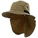 4 Panel Large Bill Flap Hat-Khaki W15S48B