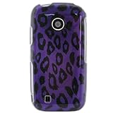 Hard Snap on Plastic With PURPLE LEOPARD Design Sleeve Faceplate Cover Case ....