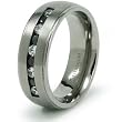 8mm Titanium Ring with CZ (Sizes 8-12)