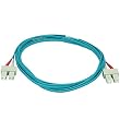10Gb Fiber Optic Cable, SC/SC, Multi Mode, Duplex - 3 Meter (50/125 Type) - Aqua