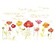 Poppies - Fresh, Original Design on a Pure Cotton Kitchen Towel