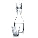 French Stacking Carafe and 4 glasses
