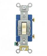 15 Amp, Toggle Single-Pole AC Quiet Switch, 120/277 Volt, Extra Heavy Duty Grade, Self Grounding, Brown/Gray/Ivory/Red/White, 1201-2