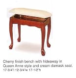 Cherry Bench Bedroom Wood Storage Bathroom Stool