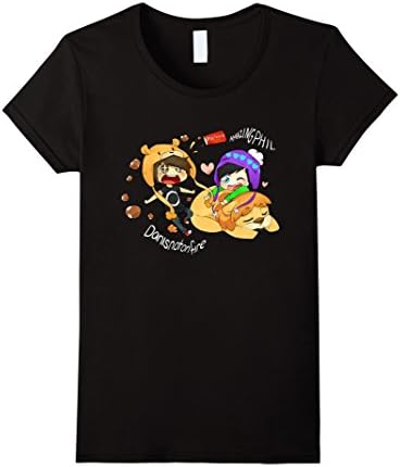 Women's Dan Is Not On Fire And Amazing Phil T Shirt Medium Black