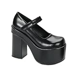 TWIST-09, 5 1/2 Chunky Platform Heel Mary-Jane Shoes by Demonia