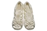 Isotoner Embroidered Pearl Isotoner Embroidered Pearl Satin Ballerina