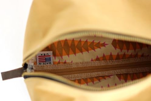 Handmade + Organic Men's Dopp Kit Bag in Mustard