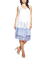 Laura Moretti Vestido (Blanco / Azul)