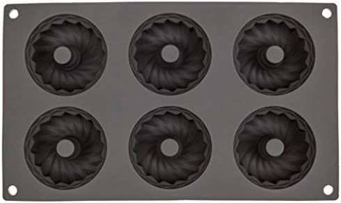 6 Cavity Donut Pan Maker Tray Nonstick 100% Silicone BPA Free FDA / LFGB Doughnut Bagel Muffin