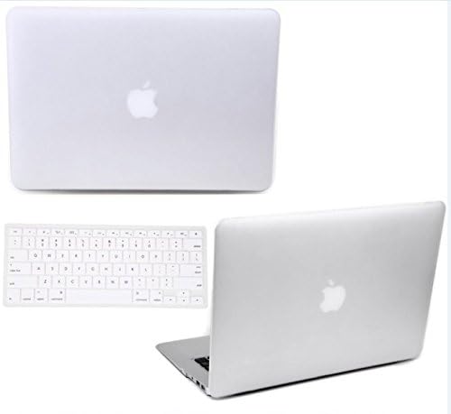 Tenper Clear 2 in 1 Multi colors Soft-Touch Plastic Retina 13-Inch Frost Matte Surface Rubberized Hard Case Cover & Keyboard Cover for Apple MacBook Pro 13.3" with Retina Display A1502 / A1425 (NEWEST VERSION, NO CD-ROM Drive) Shell Cover case (CLEAR)