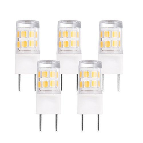 J&C G8 LED light Bulbs, 2.5W (20W Halogen Equivalent), 200LM, Natural Daylight White (4000K), 120V, G8 Bi-pin Base, G8 Natural Daylight Bulbs for Home Lighting (Pack of 5)