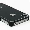 New Stylish Apple iPhone 4 4S Case and Screen Protector - Aluminium Hard Black Back Case Cover for iPhone 4 & iPhone 4S
