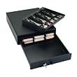 STEELMASTER 1046 Compact Steel Cash Drawer with Disc Tumbler Lock, Includes 2 Keys, Touch Button Release, Removable Tray, Black (225104604)