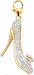 14k Gold Diamond High Heel Shoe Charm (1/10 cttw)