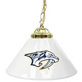 NHL Nashville Predators 14-Inch Single Shade Bar Lamp, White