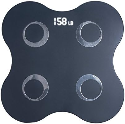 Ipinto Weight Scale,Smart Body Analyzer [Step-On Technology][Body Fat Calculator][Measure BMI,Body Fat,Water,Bone Mass,Basal Metabolic Rate,Muscle Content][Digital Scale for Weight Watchers] Black