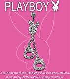 PLAYBOY Rhinestone Rabbit Head HANDCUFF Dangle Belly Ring
Officially Licensed Playboy Sergical Steel Bunny Belly Ring