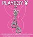 PLAYBOY Rhinestone Rabbit Head HANDCUFF Dangle Belly Ring Officially Licensed Playboy Sergical Steel Bunny Belly Ring