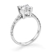 1 1/2 ct, G Color, SI2 Clarity, Certified, Princess Cut, Diamond Engagement Ring in 18K Gold / White