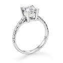 1 1/2 ct, F Color, SI2 Clarity, Certified, Princess Cut, Diamond Engagement Ring in Platinum