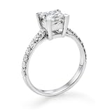 Diamond Engagement Ring in 14K Gold / White - Certified, Princess, 1.90 Carat, I Color, SI2 Clarity