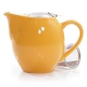 HuesNBrews Infuser 40 Ounce Sunflower Teapot, 1 Pack