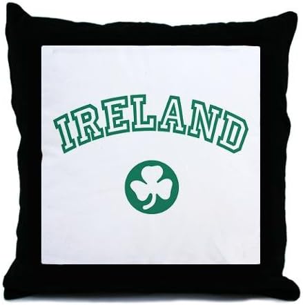 Ireland Shamrock Patterned Decorative Throw Pillow, 18"