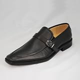 Italian Napa Calfskin Shoes Mens Milano Loafers Leather Shoes 1150-04H Slip-On Black