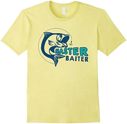 Men's Fishing T-shirt : MASTER BAITER! 3 Styles! 5 Colors! 2XL Lemon