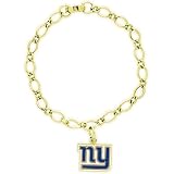 New York Giants Ladies Gold-Tone Charm Bracelet