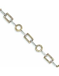 2.6 Carat 14K White Gold White & Champagne Diamond Bracelet