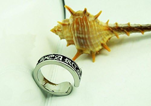 Mens Stainless Steel Finger Rings Six Words Transfer Opening Size 6 - Adisaer Jewelry
