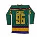 #96 Charlie Conway Anaheim Mighty Ducks Movie Ice Hockey Jersey Stitched Green S to XXXL