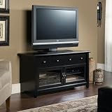 Sauder Edge Water Panel TV Stand Estate Black