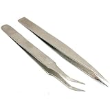 2 Bead Pearl Tweezers Jewelers Beading Knotting #AA #F