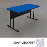 24x48 Computer Table Workstation-29"H-Gray Granite (Gray Granite) (29"H x 4 ....