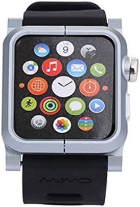 AKSAS Aluminum Silicone Sport watch band for Apple watch 38MM (Grey)