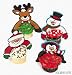 Plastic Christmas Character Cupcake Picks (Pack of 24)