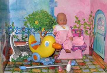 Childrens Toyshop  Toys : Baby Born Mini World Duck Ride on Set