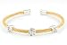 Stainless Steel Yellow Cable with Sterling Silver title=