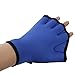 Flammi Webbed Swim Gloves Aquatic Fitness Water Resistance Training (Blue, Large)