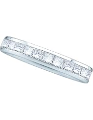 0.75CTW PRINCESS DIAMOND LADIES MACHINE SET BAND