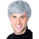 NEW MENS MODERN GUY CUT GREY WIG FANCY DRESS COSTUME