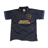 Score Draw Official Retro Manchester United 1994 Away Men’s Football Shirt – Black, X-Large