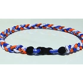  Titanium BASEBALL 3 ROPE NECKLACE FL GATOR COLORS