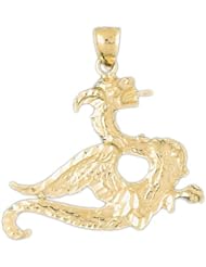 Dazzlers Solid 14 karats gold Dragon Charm Pendant Available in three colors from jewelsberry (weights: 4.7 grams only)
