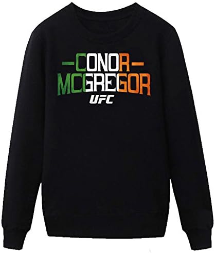 WOODO Men's Conor McGregor UFC boxing Fleece Crewneck Sweatshirt black L