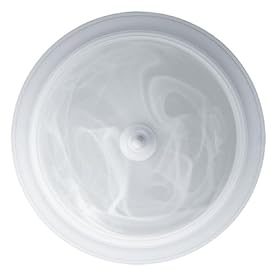 GE 49795 Ceiling Light, Glass Dome with Metal Base, Fluorescent 55 Watt