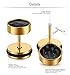 Jstyle Jewelry Stainless Steel Stud Earrings for Men Women Cool Ear Piercing Plugs Carbon Fiber 18G